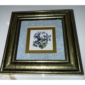 Vintage 1992 Heartfelt Pansy Pretty Petal Collectibles 4x4 Frame Decor K Seek